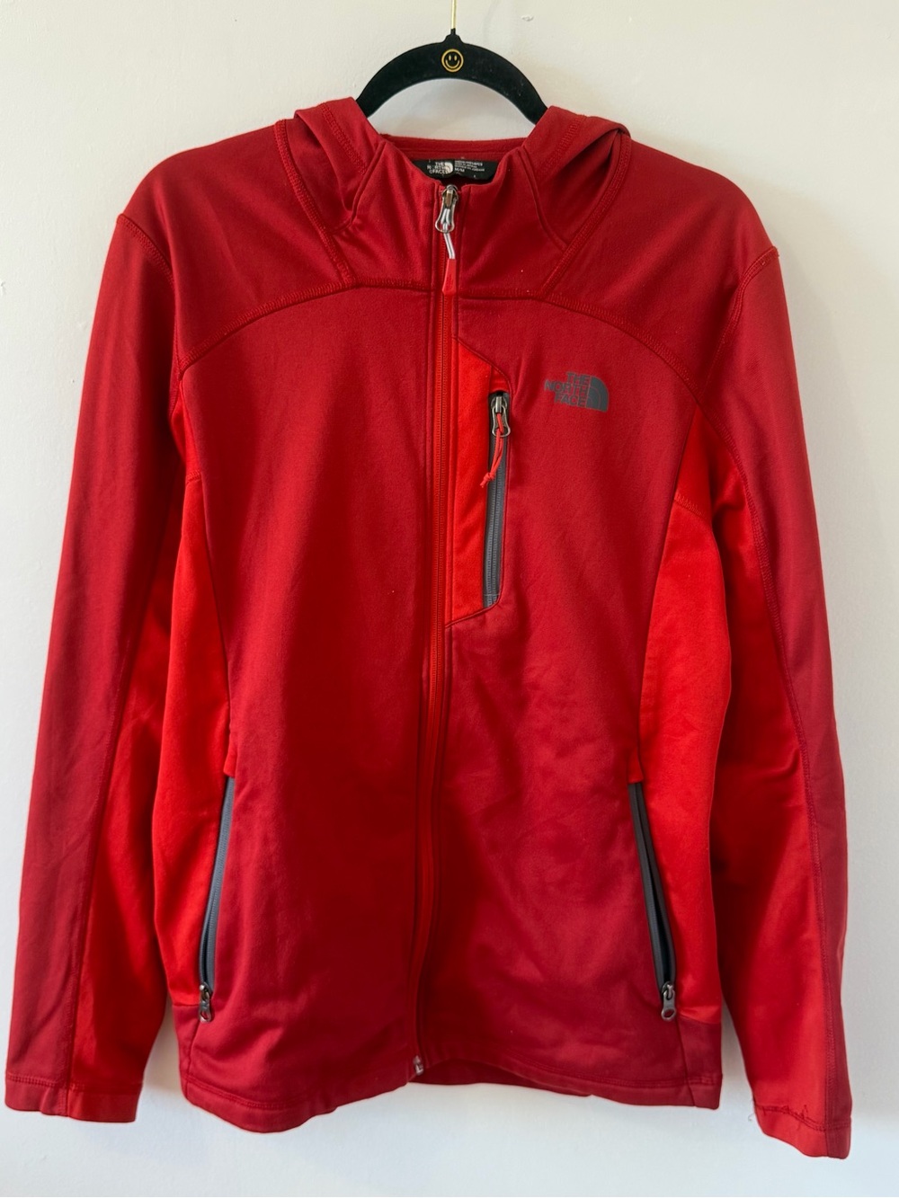 The North Face Hoodie Mens M Canyonlands Full Zip Fleece Red Medium Hiking